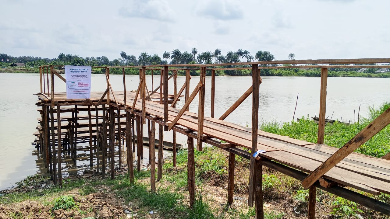 OGULAWARE QUARTERS CONSTRUCTION OF WOODED JETTY